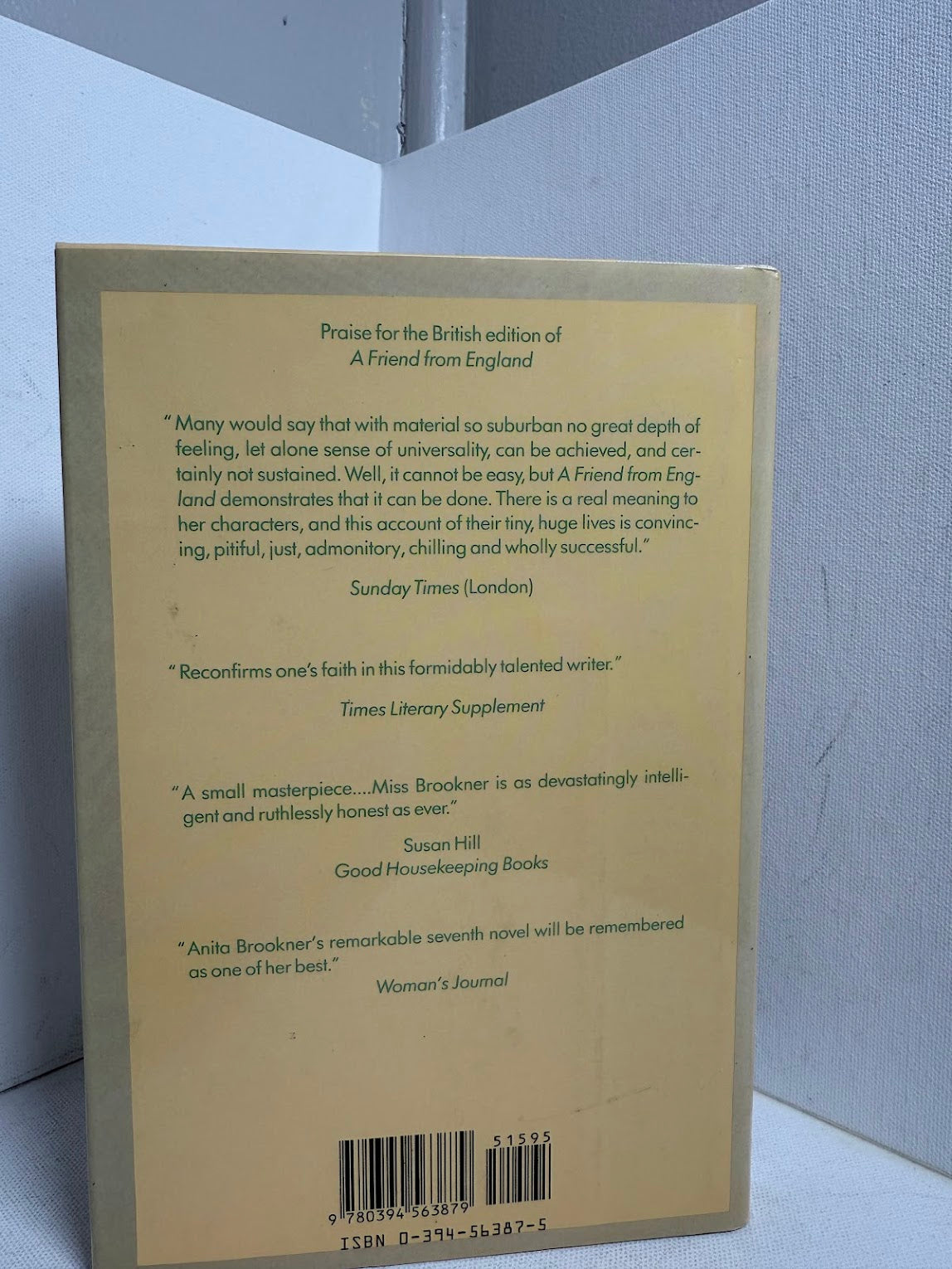 A Friend From England by Anita Brookner