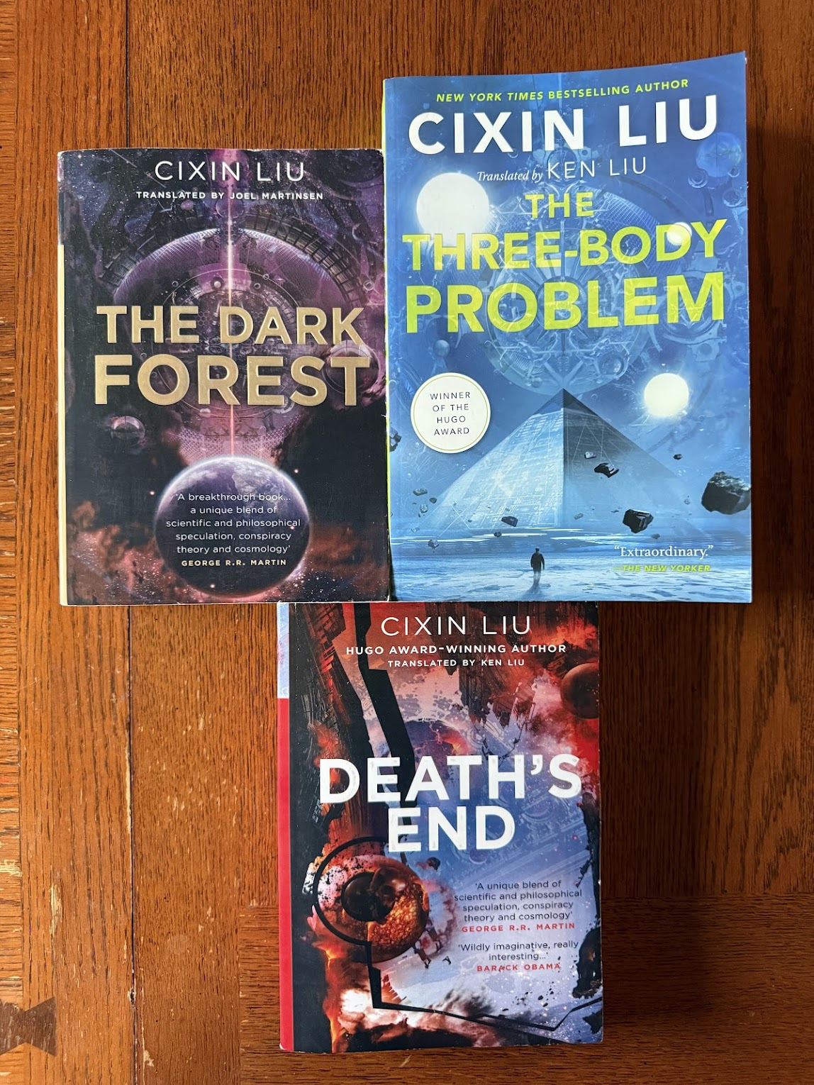The Three Body Problem & The Dark Forest & Death's End by Cixin Liu