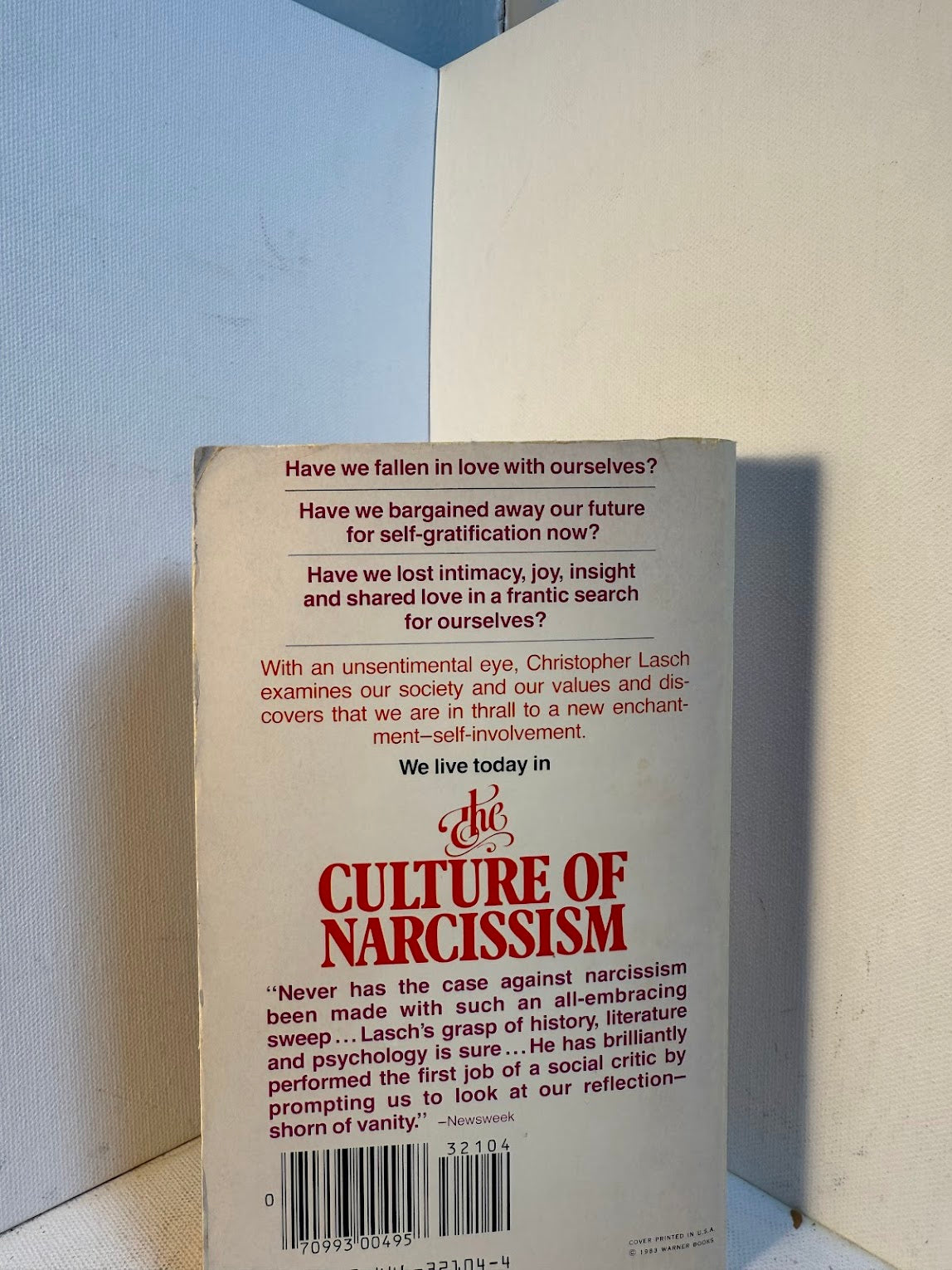 The Culture of Narcissism by Christopher Lasch