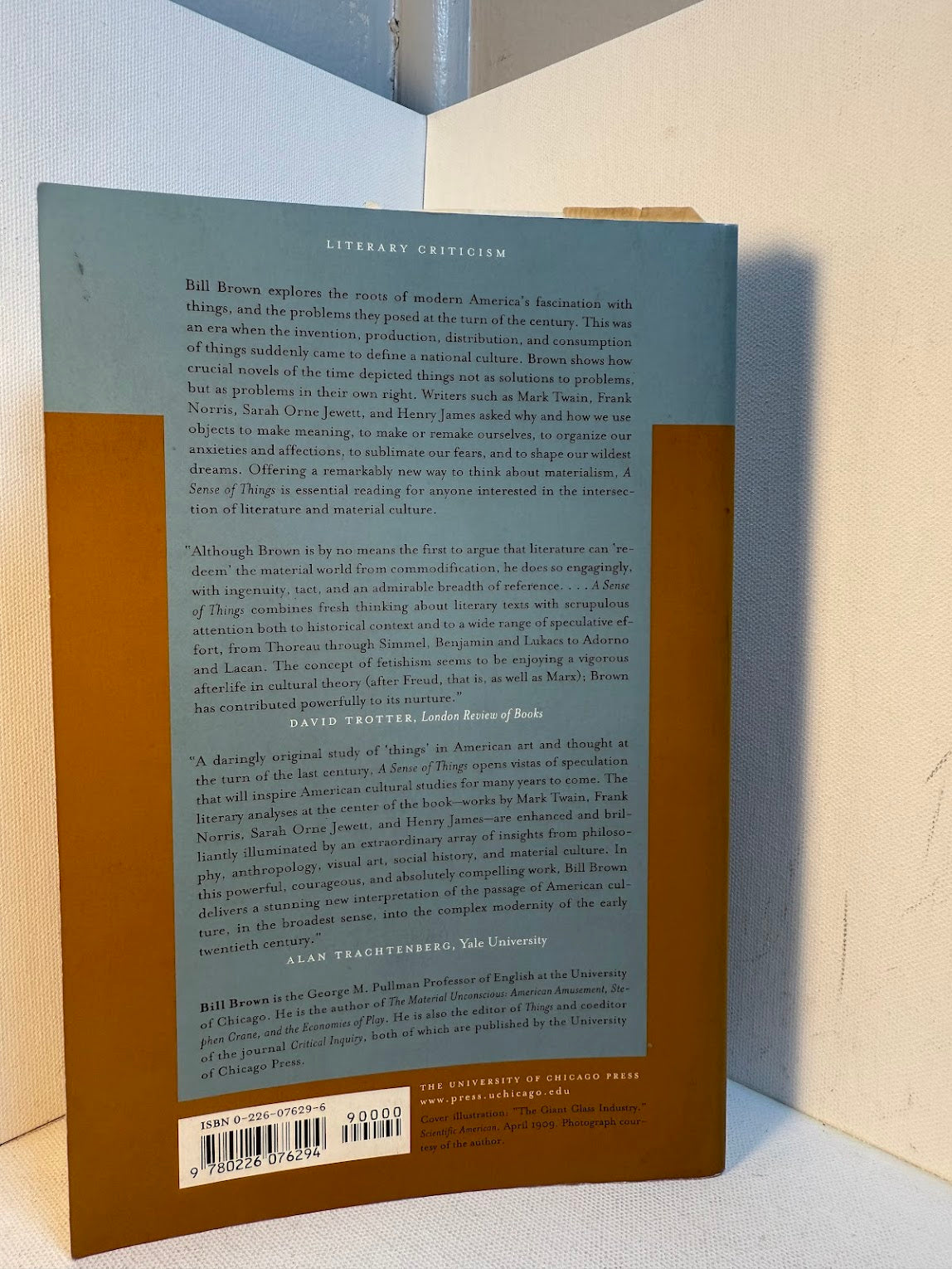 A Sense of Things - The Object Matter of American Literature by Bill Brown