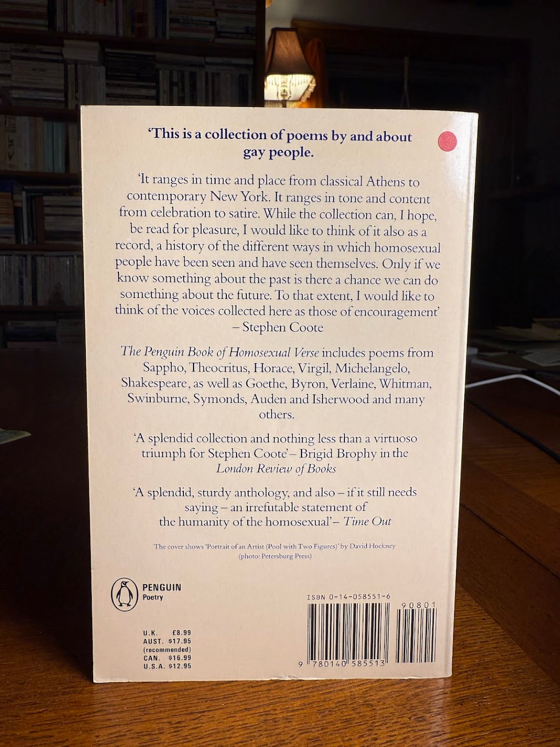 The Penguin Book of Homosexual Verse edited by Stephen Coote