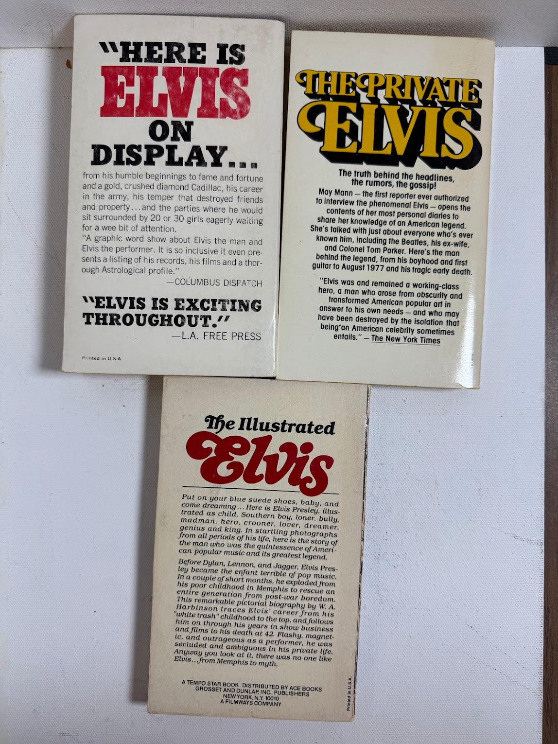 3 books on Elvis