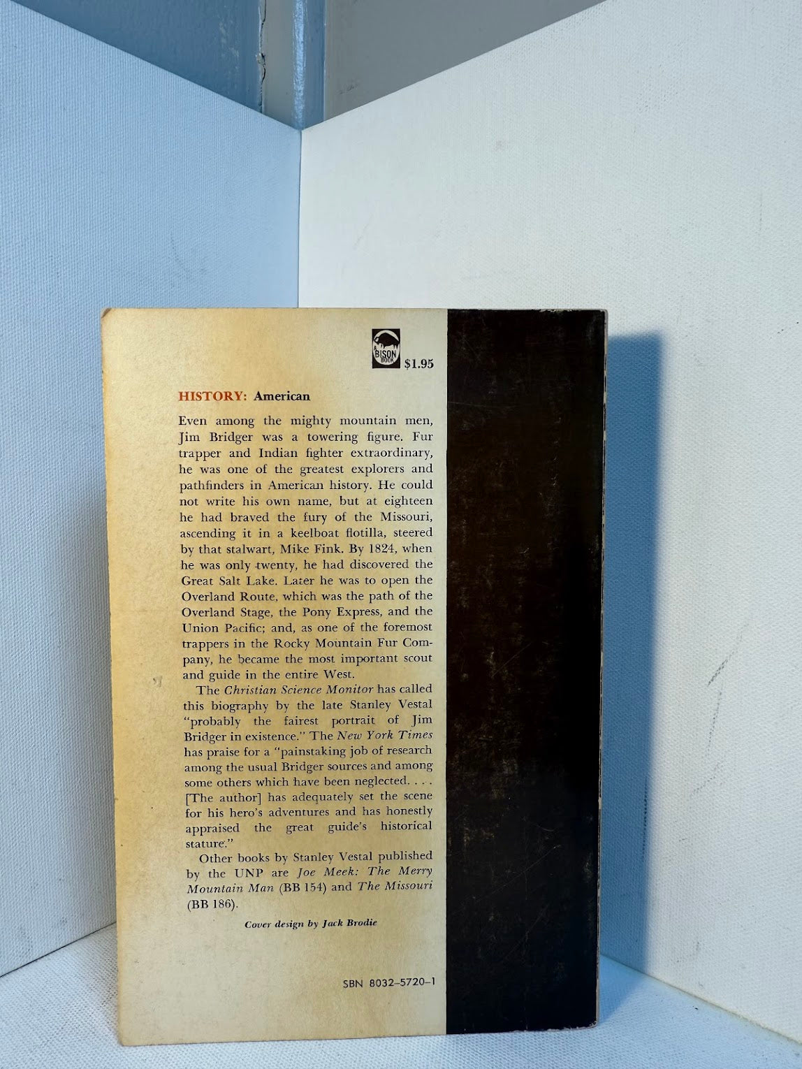 Jim Bridger Mountain Man by Stanley Vestal