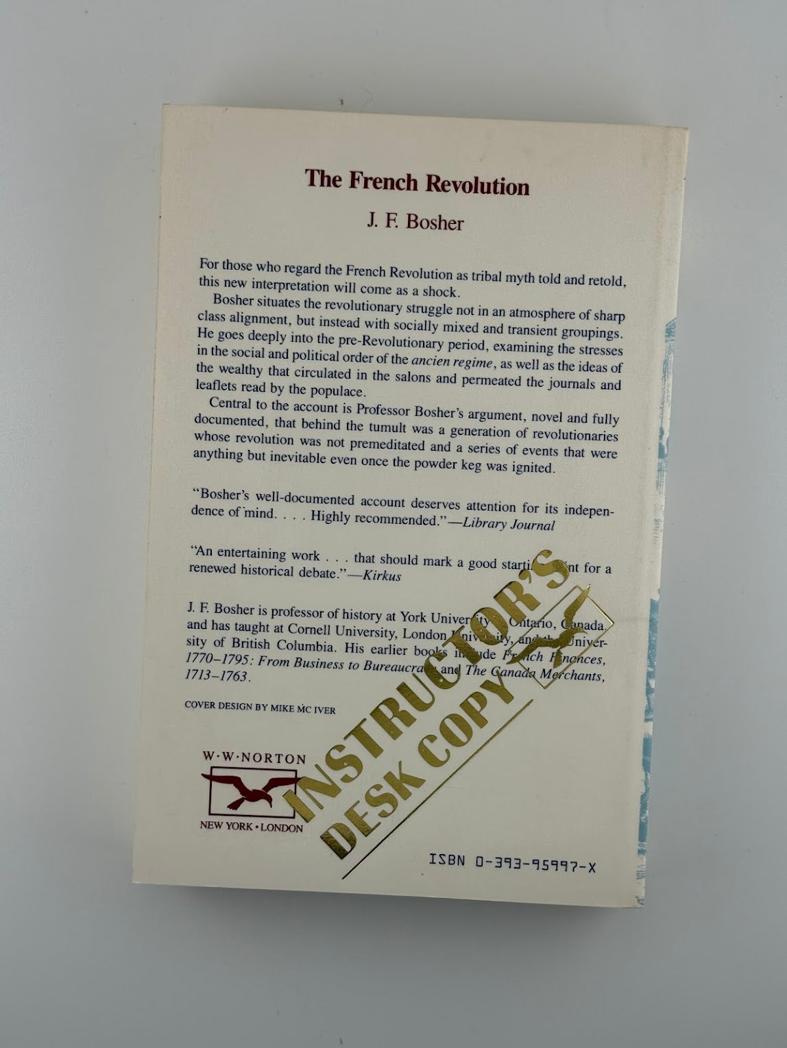 The French Revolution by J.F. Bosher