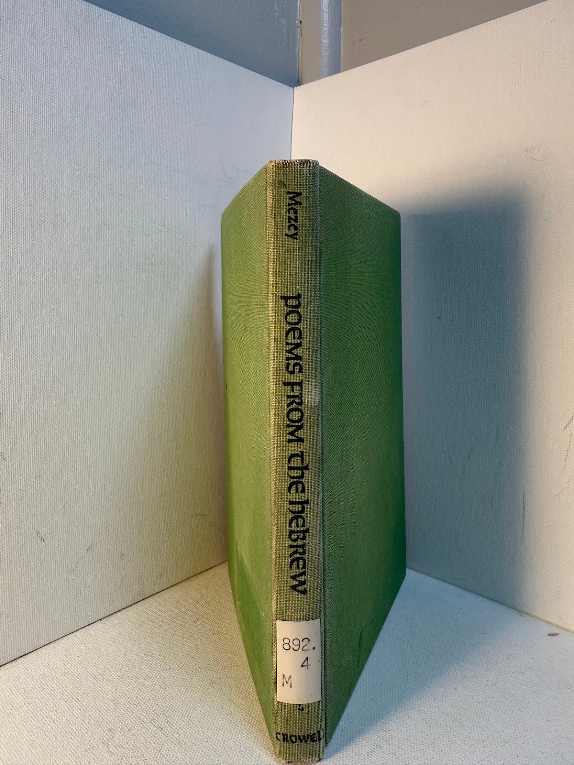 Poems from the Hebrew edited by Mezey
