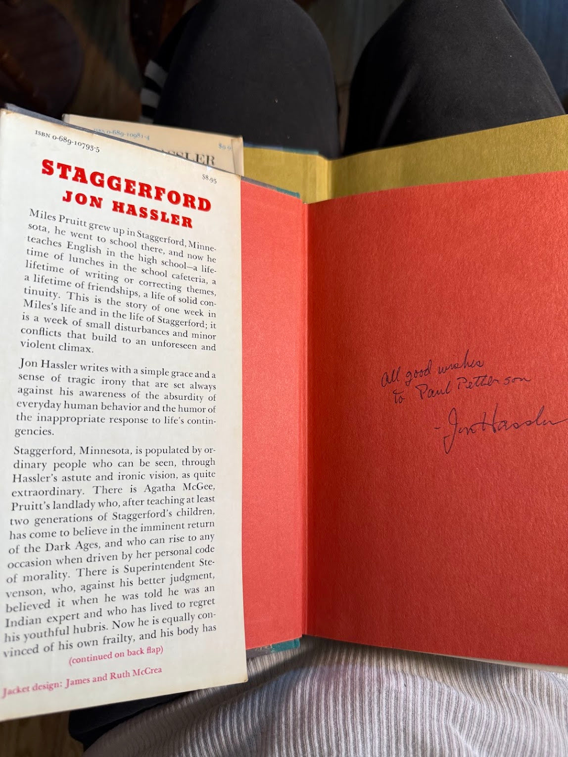 (Signed) Simon's Night & Staggerford by Jon Hassler
