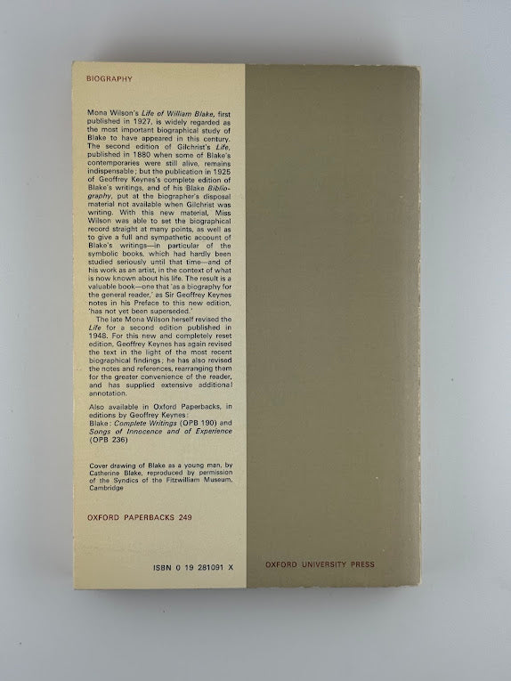 The Life of William Blake by Mona Wilson