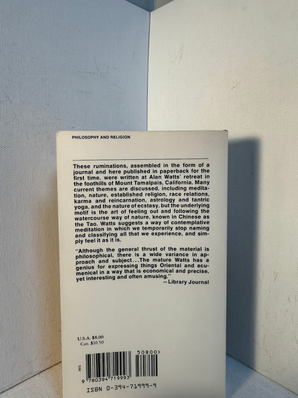 Cloud-Hidden Whereabouts Unknown - A Mountain Journal by Alan Watts