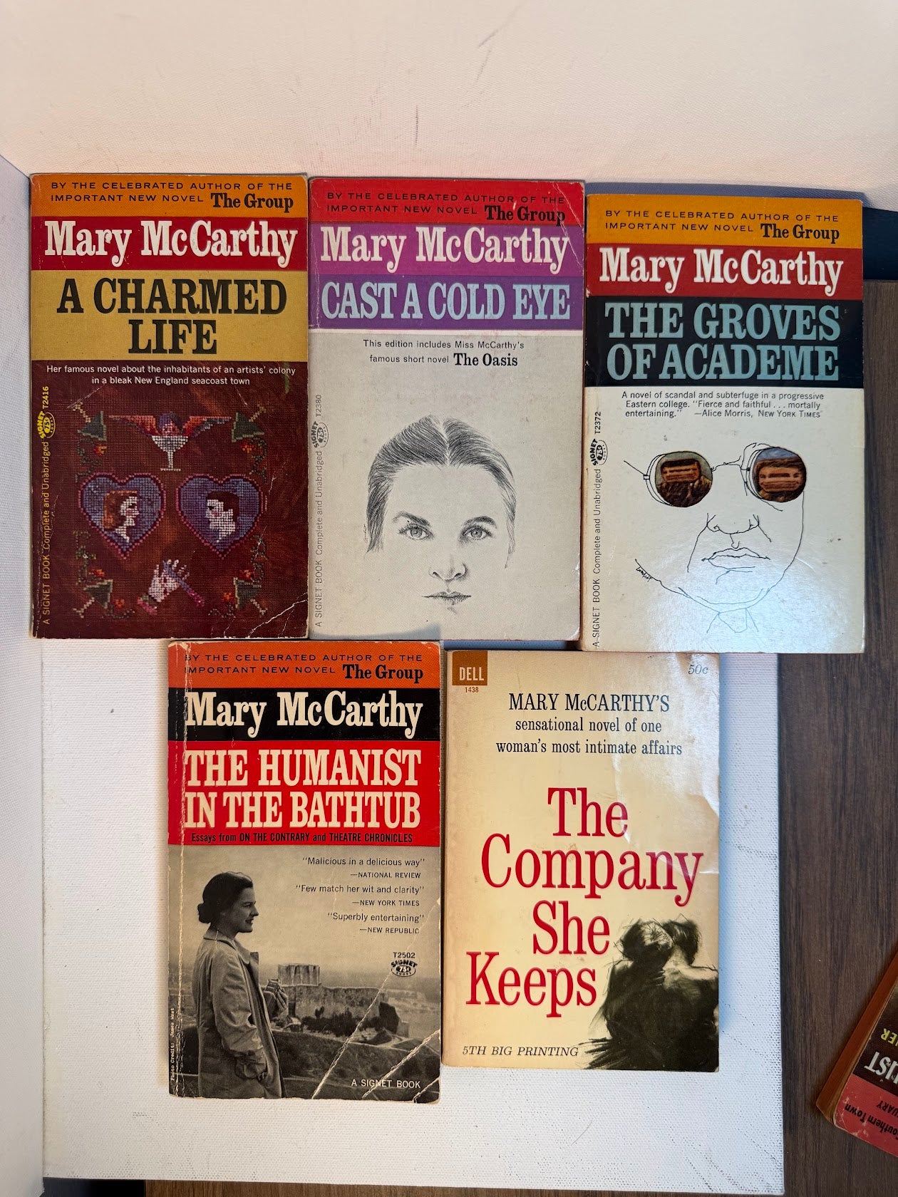 5 vintage novels by Mary McCarthy
