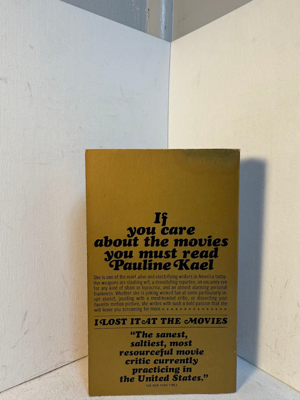 I Lost It At the Movies by Pauline Kael