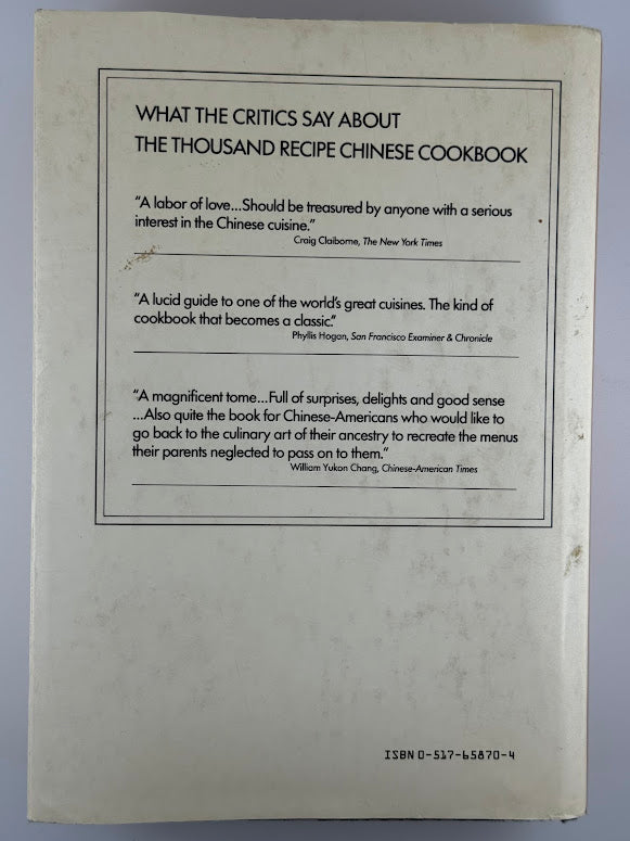 The Thousand Recipe Chinese Cookbook by Gloria Bley Miller