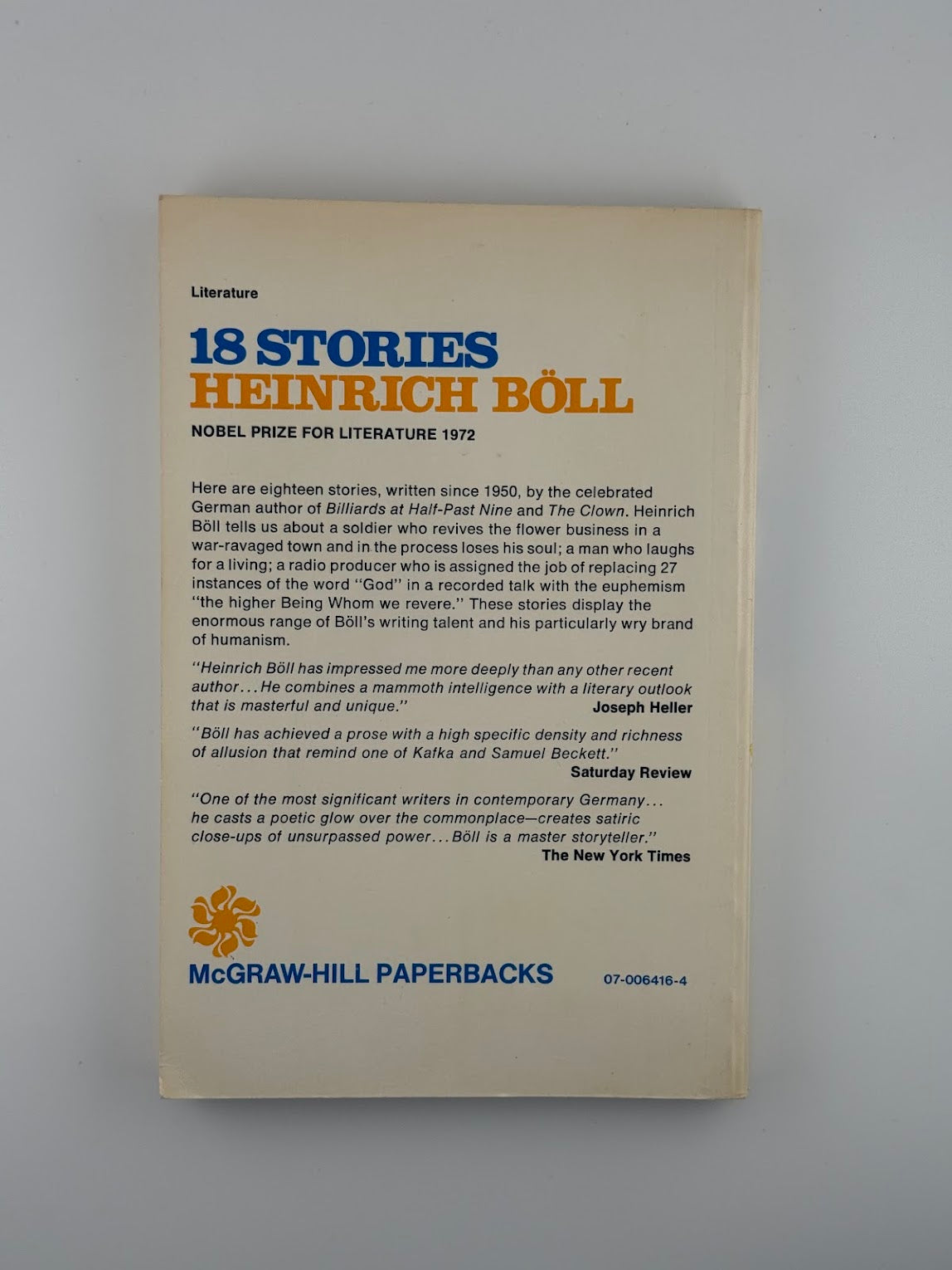 18 Stories by Heinrich Boll