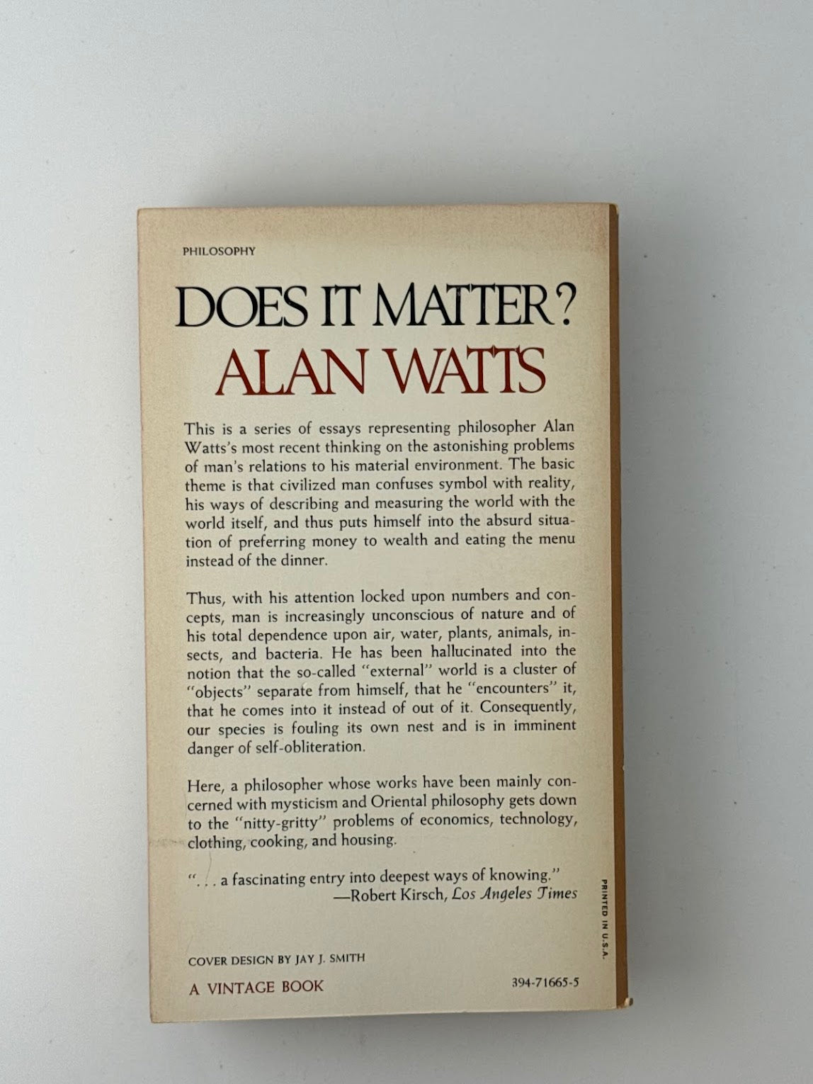 Does It Matter by Alan Watts