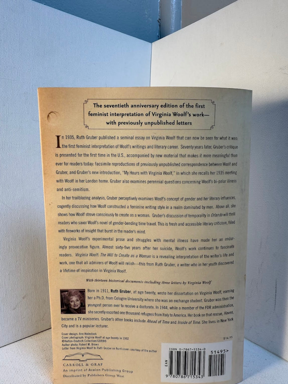 Virginia Woolf - The Will to Create as a Woman by Ruth Gruber
