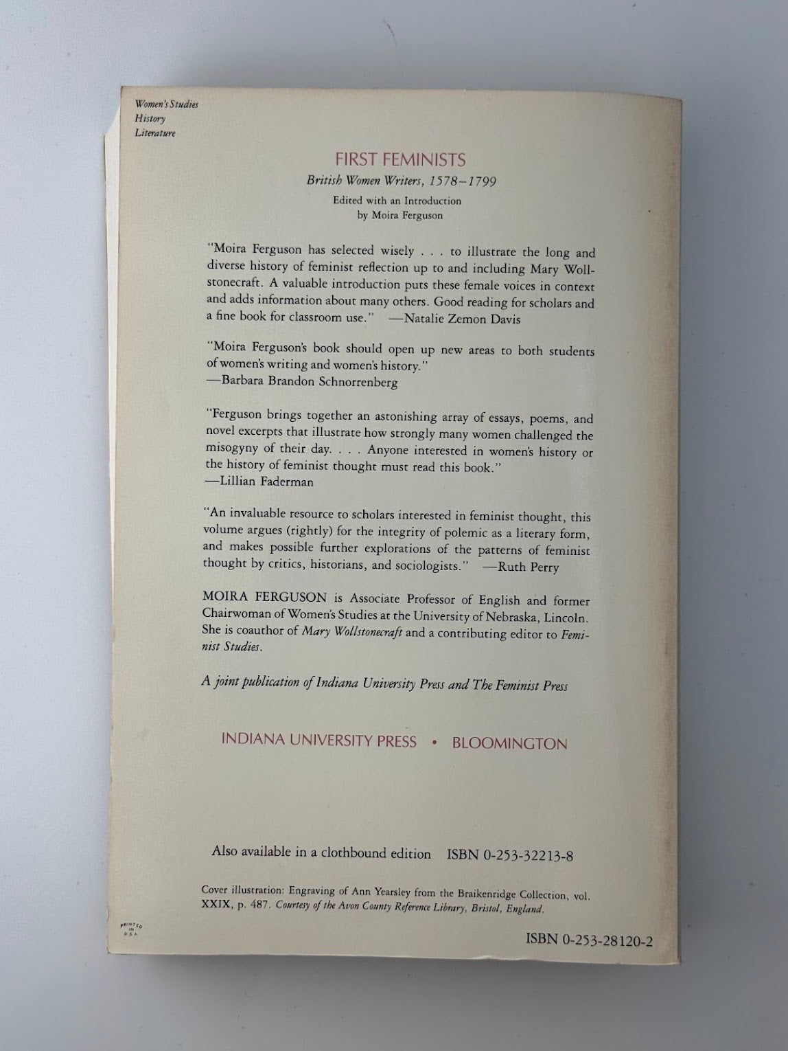 First Feminists - British Women Writers 1578-1799 edited by Moira Ferguson