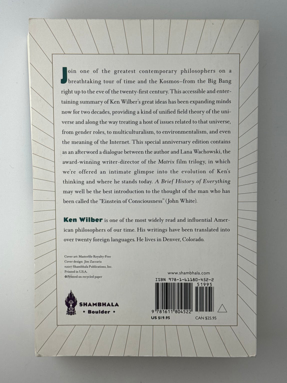 A Brief History of Everything by Ken Wilber