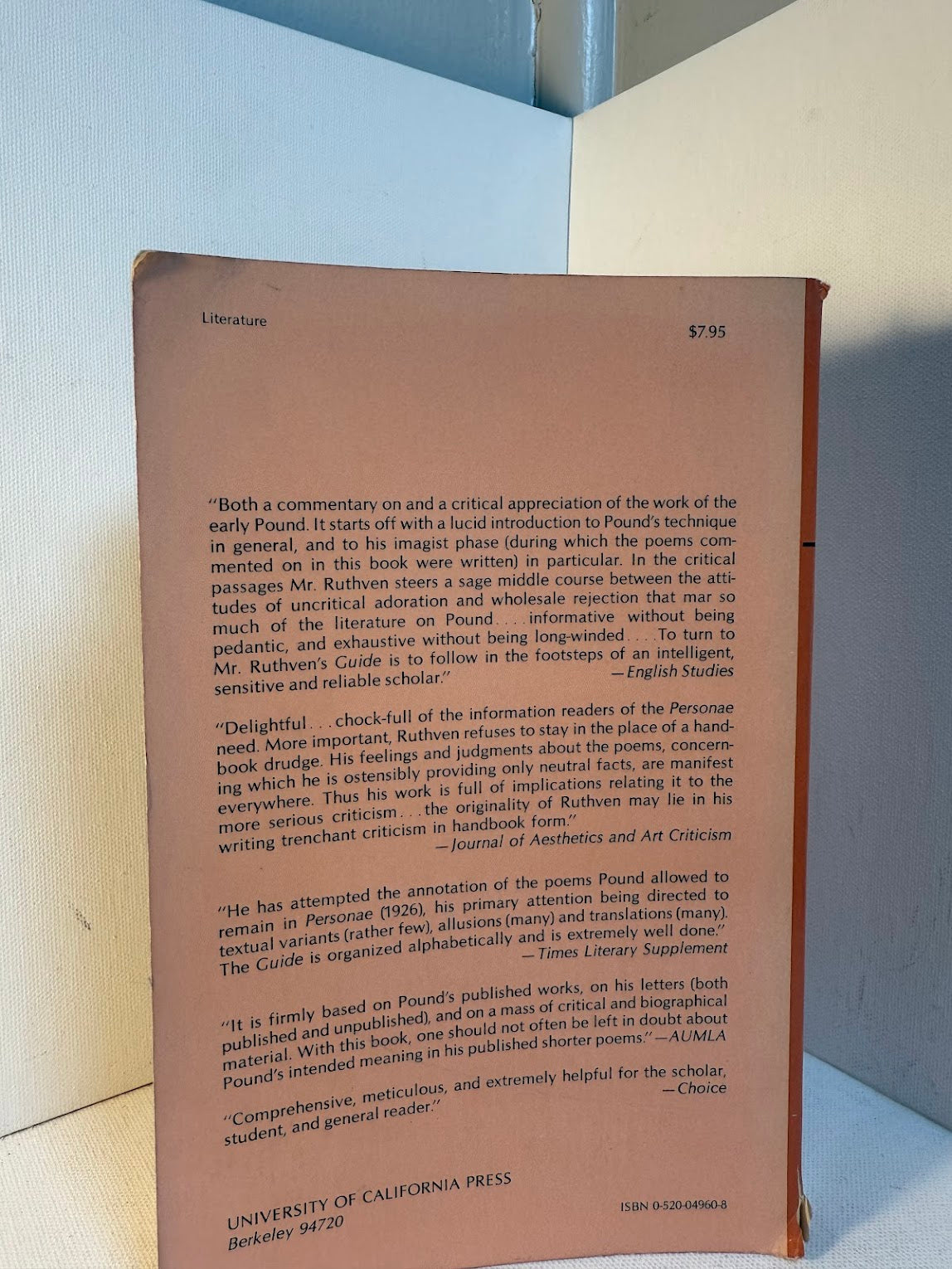 A Guide to Ezra Pound's Personae by K.K. Ruthven