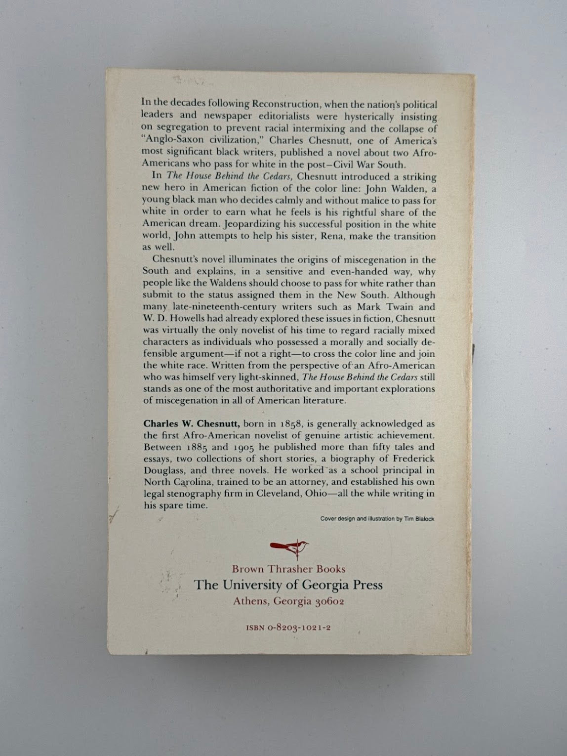 The House Behind the Cedars by Charles W. Chesnutt