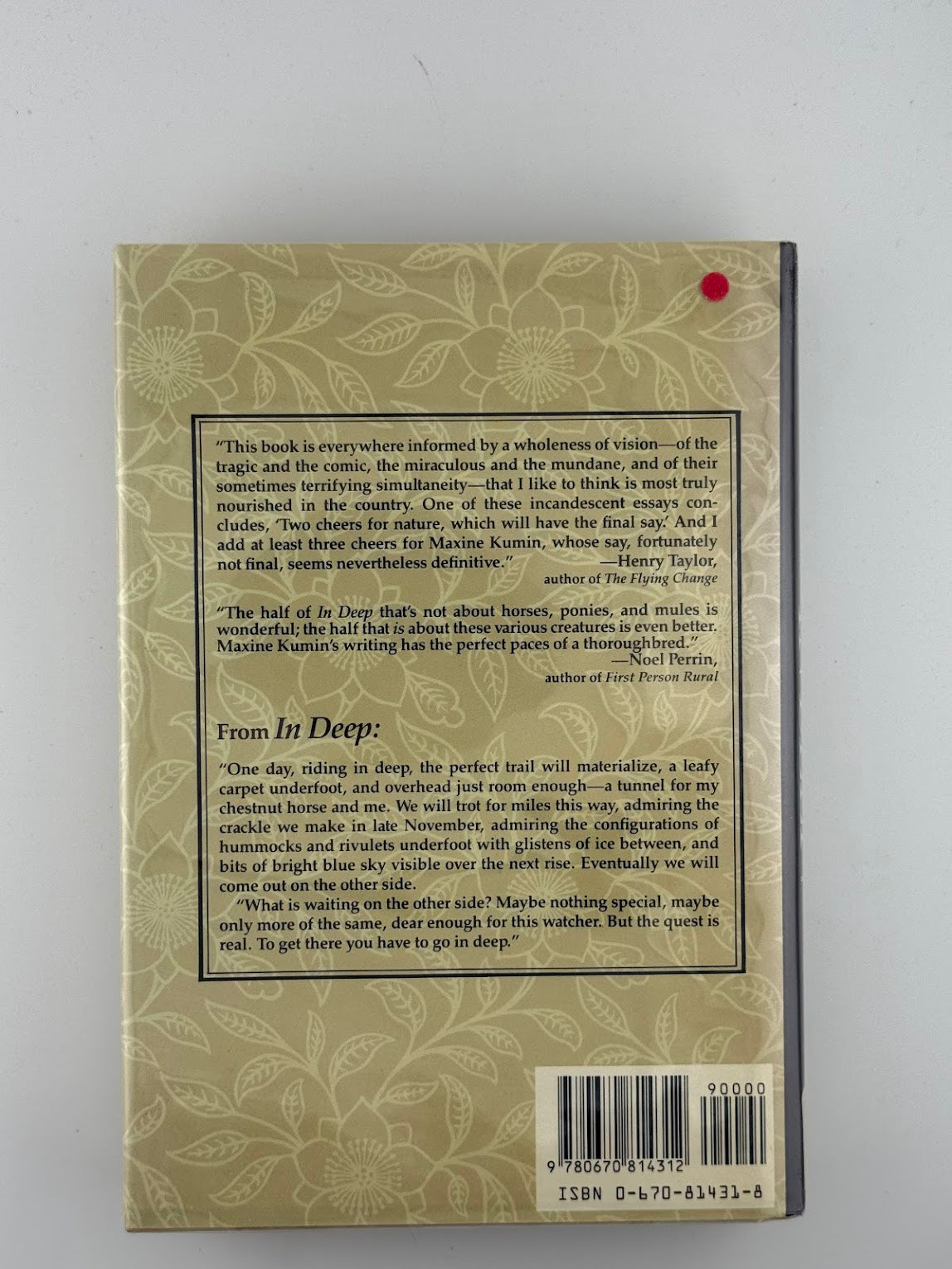 In Deep - Country Essays by Maxine Kumin