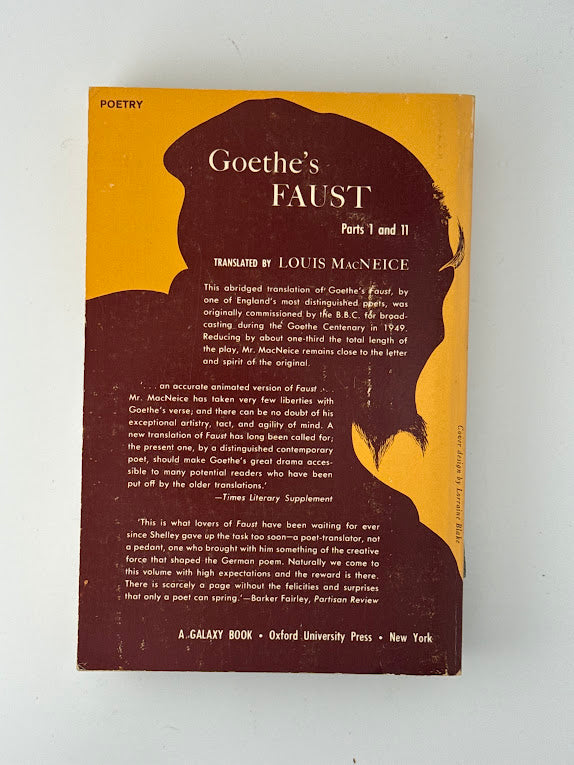 Goethe's Faust translated by Louis MacNeice