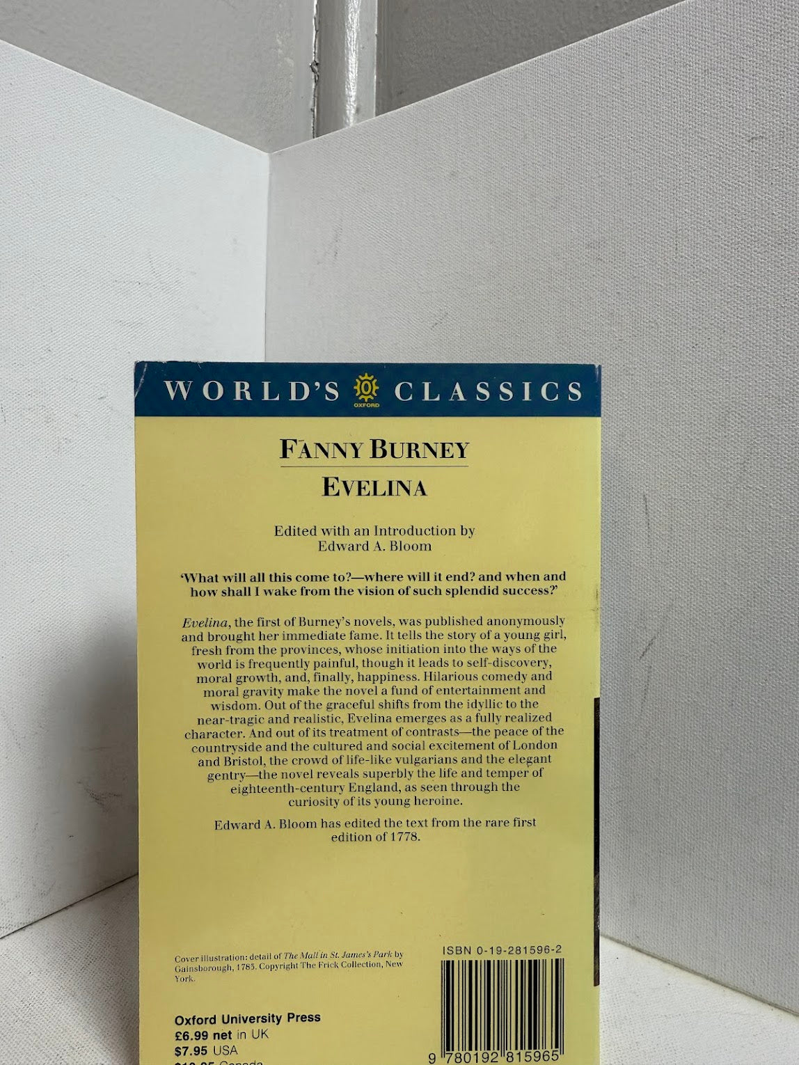 Evelina by Fanny Burney