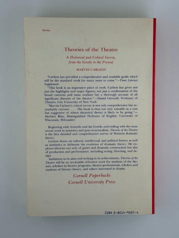 Theories of the Theatre by Marvin Carlson