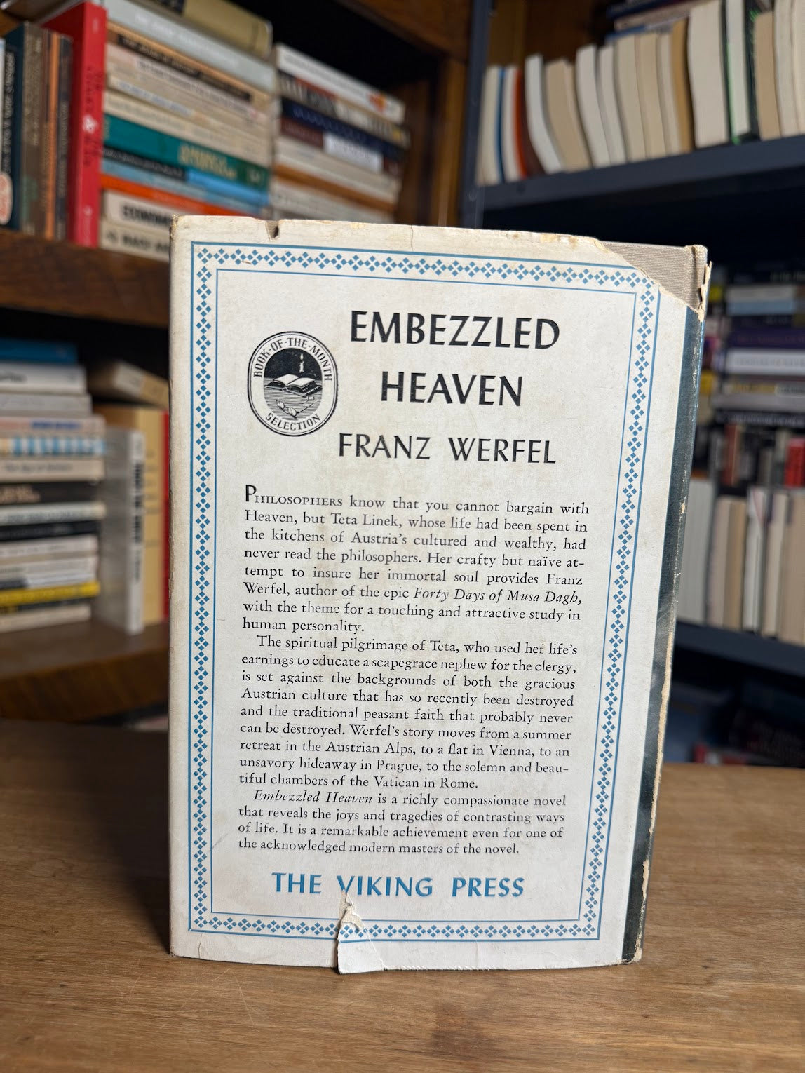 Embezzled Heaven by Franz Werfel
