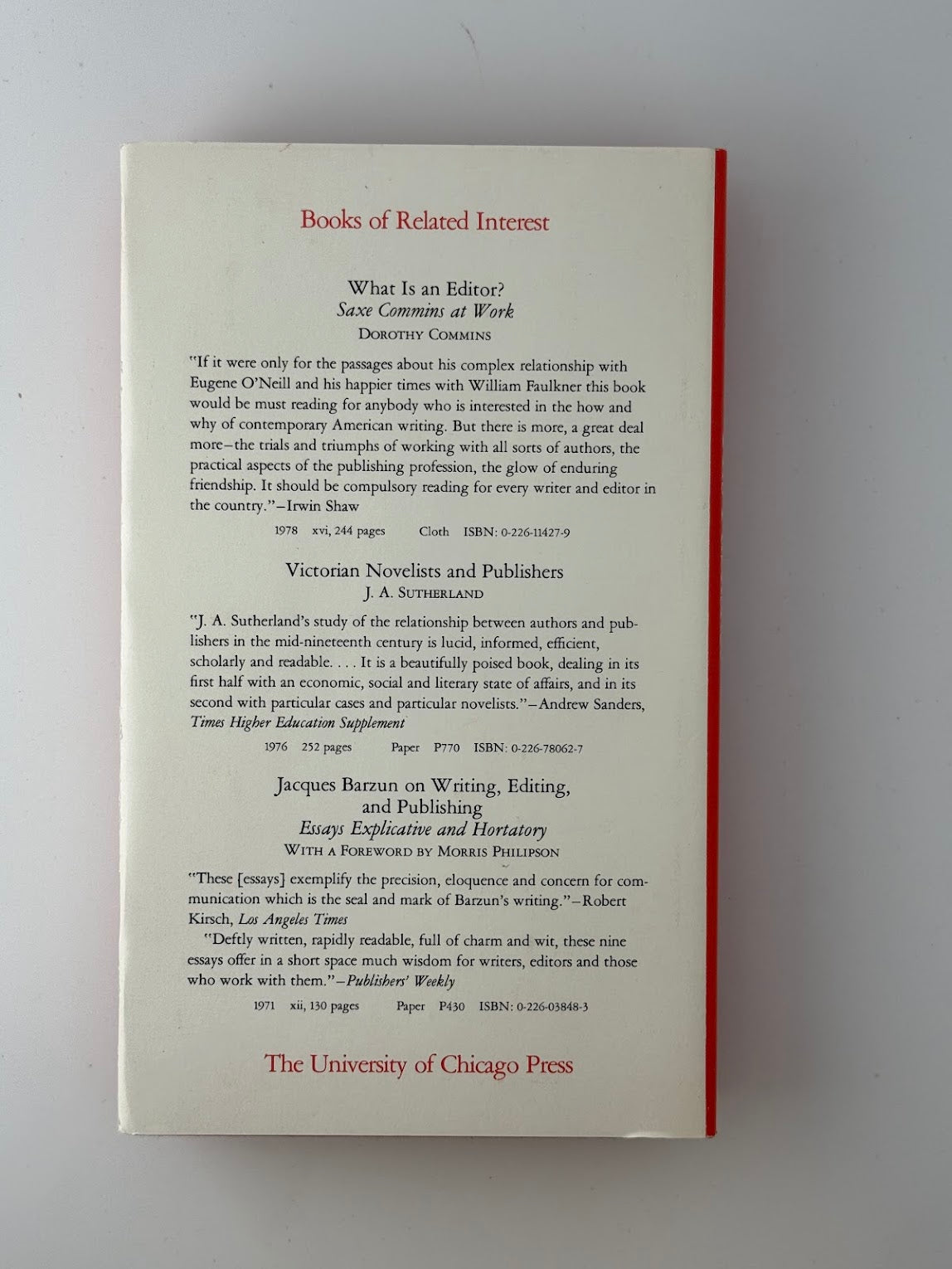 The Author and His Publisher by Siegfried Unseld