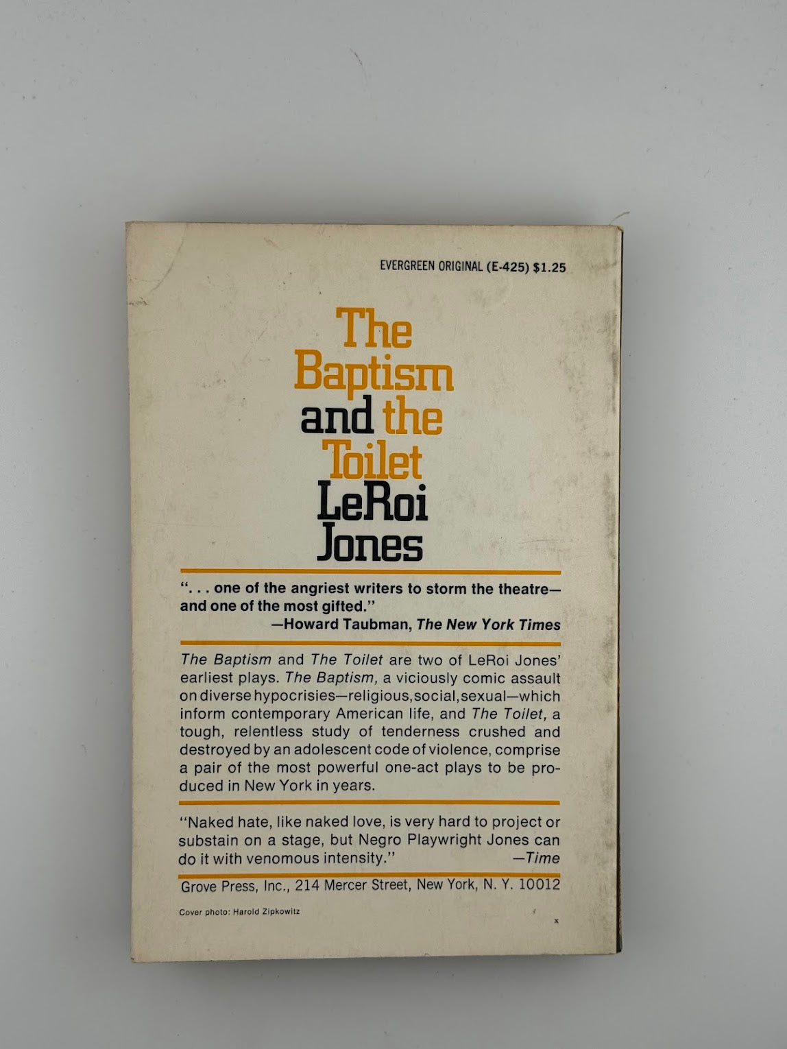 The Baptism and the Toilet by LeRoi Jones