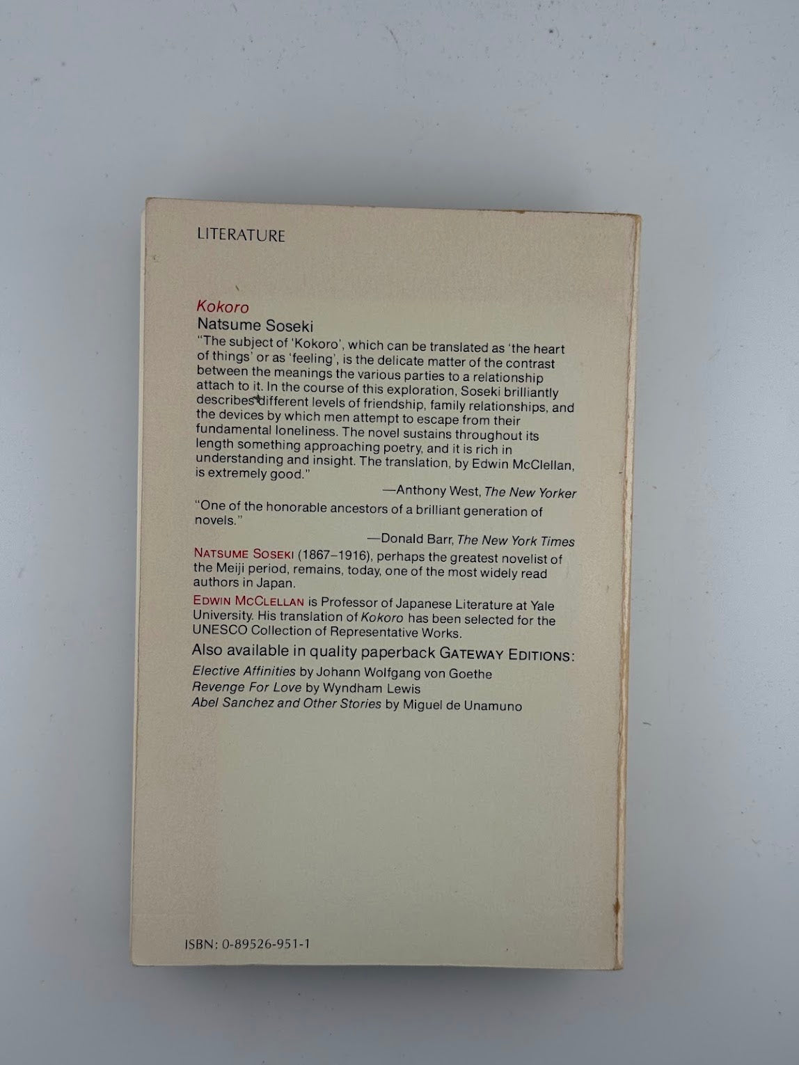 Kokoro by Natsume Soseki