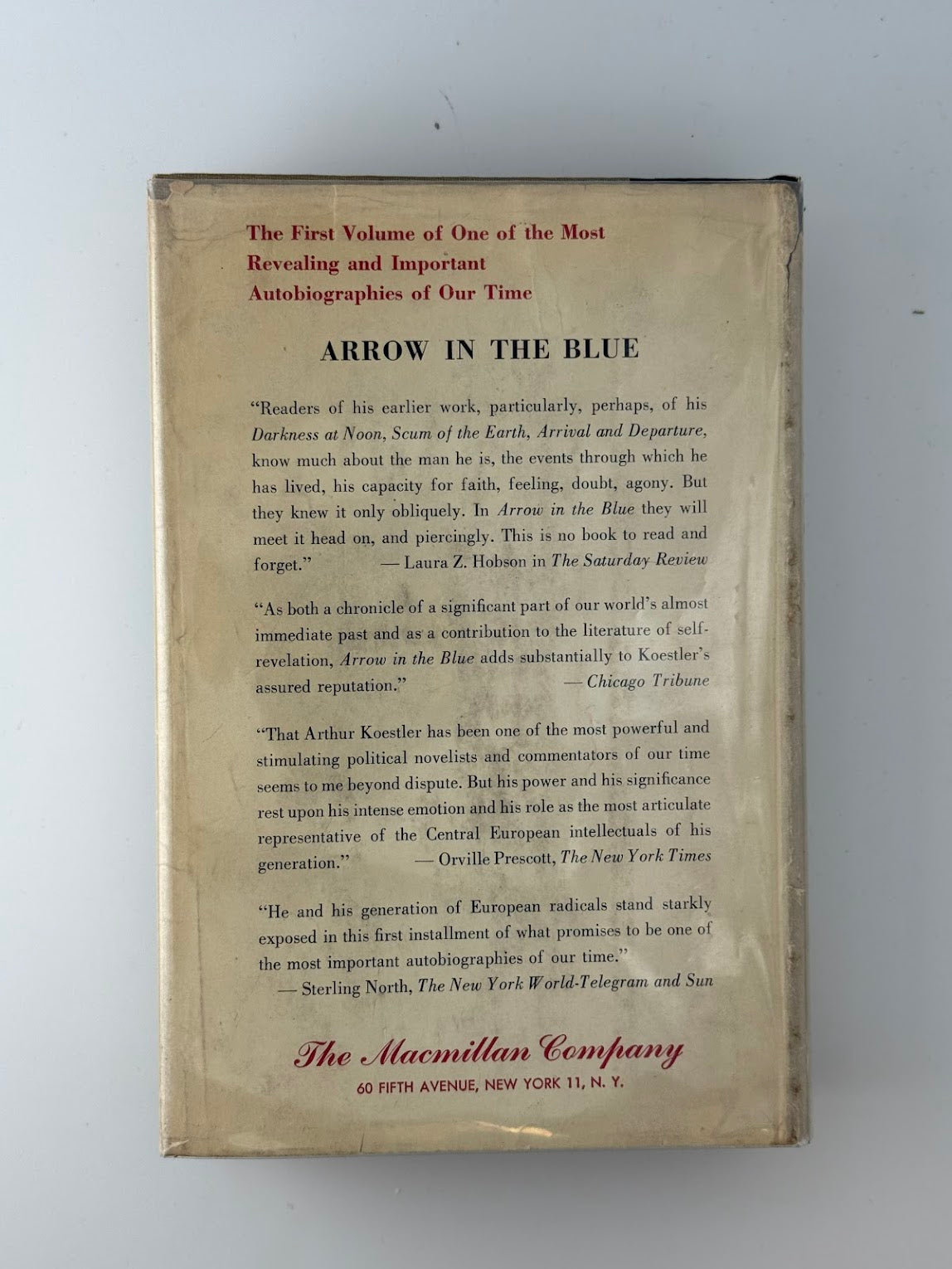The Invisible Writing by Arthur Koestler