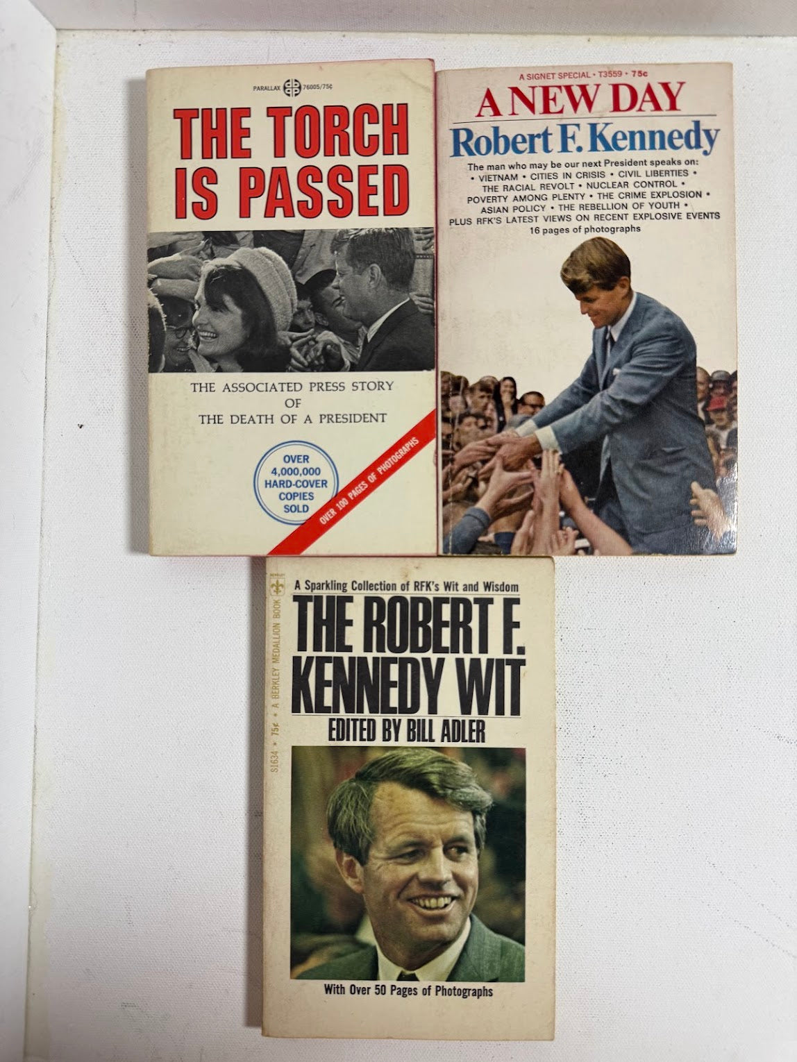 7 vintage paperbacks on JFK & RFK