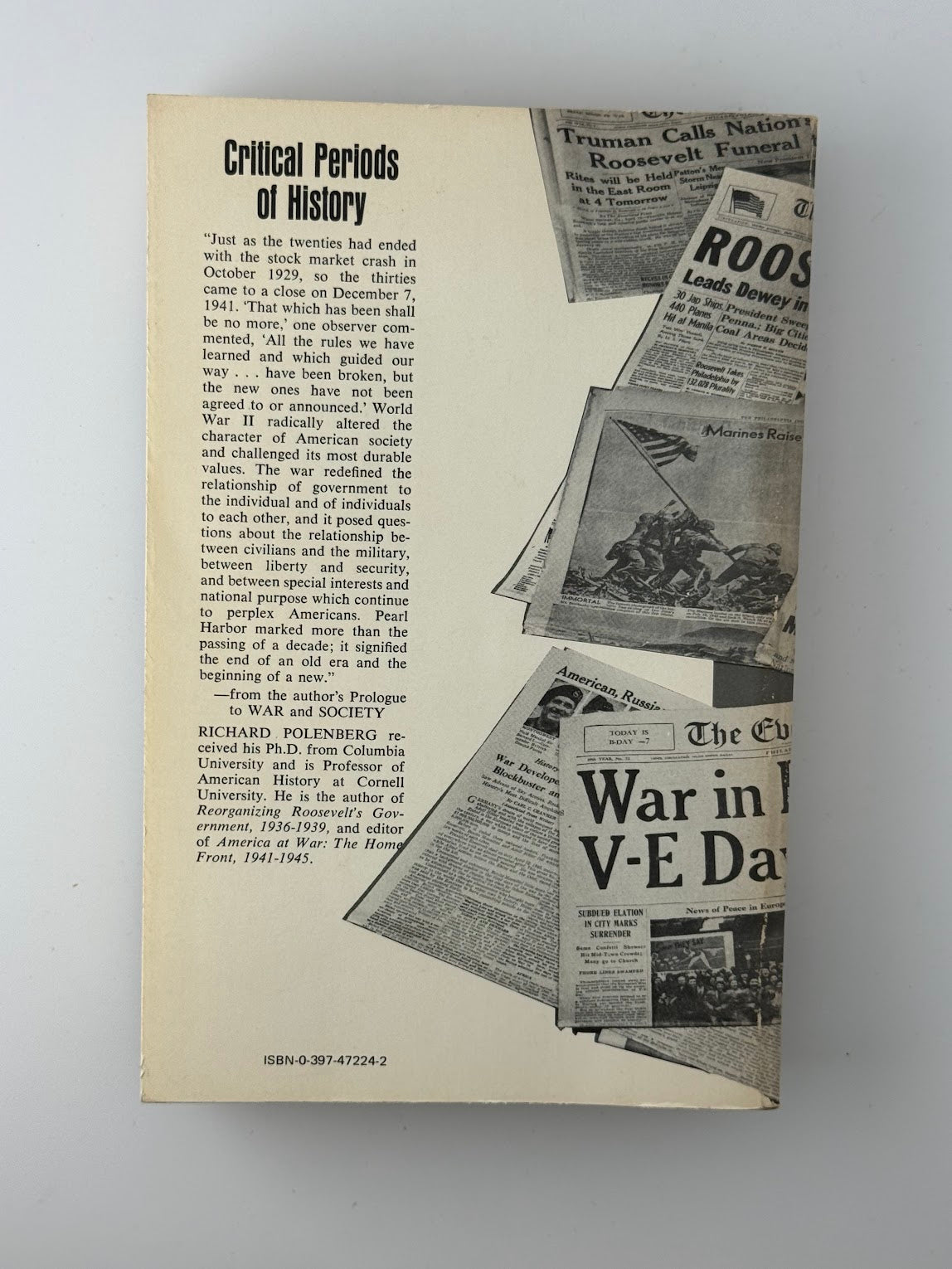 War and Society by Richard Polenberg
