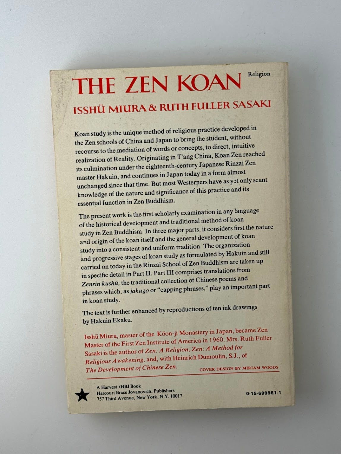 The Zen Koan by Isshu Miura and Ruth Fuller Sasaki
