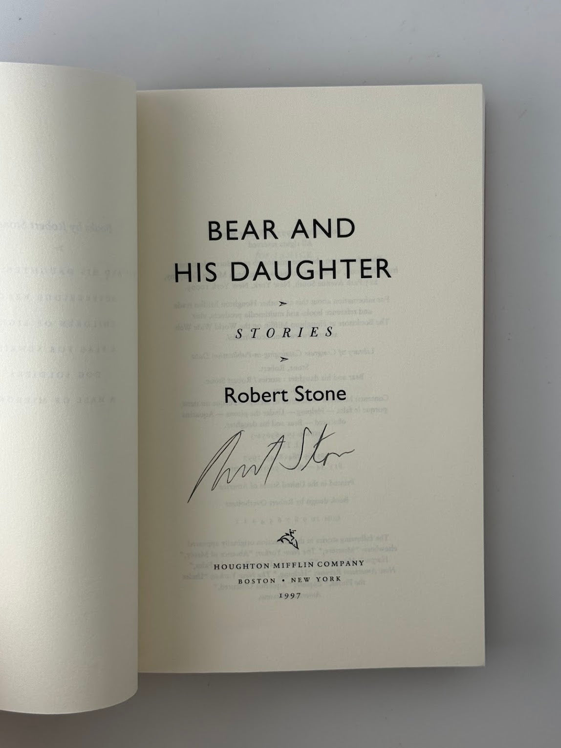(Signed) Bear and His Daughter by Robert Stone