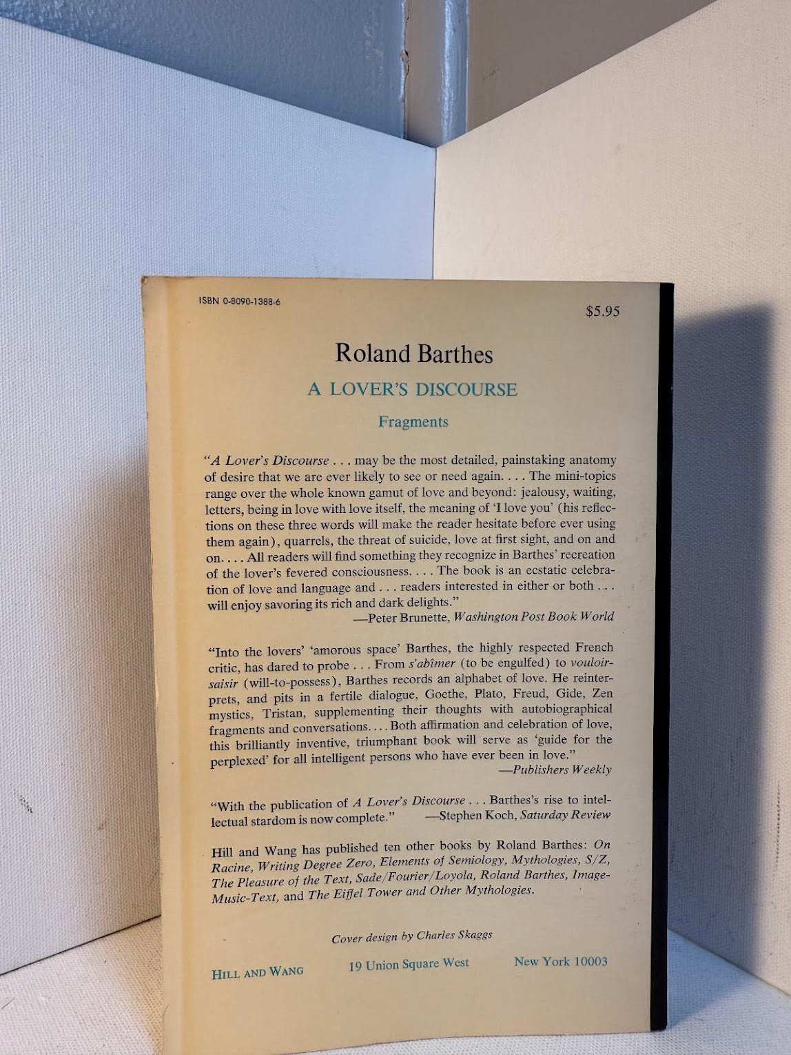 A Lover's Discourse by Roland Barthes