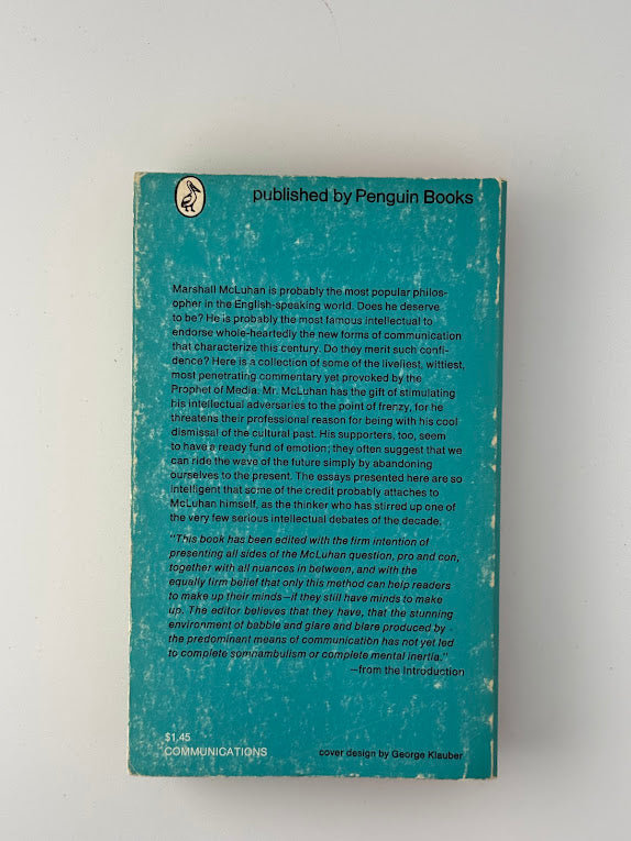 McLuhan Pro & Con edited by Raymond Rosenthal