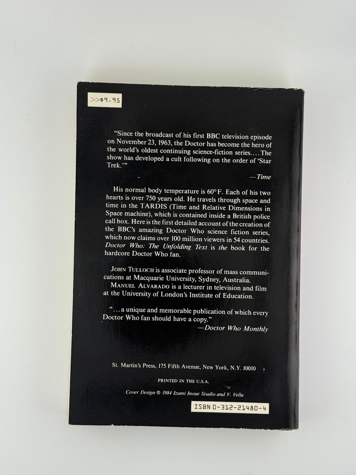 Doctor Who - The Unfolding Text by John Tulloch and Manuel Alvarado