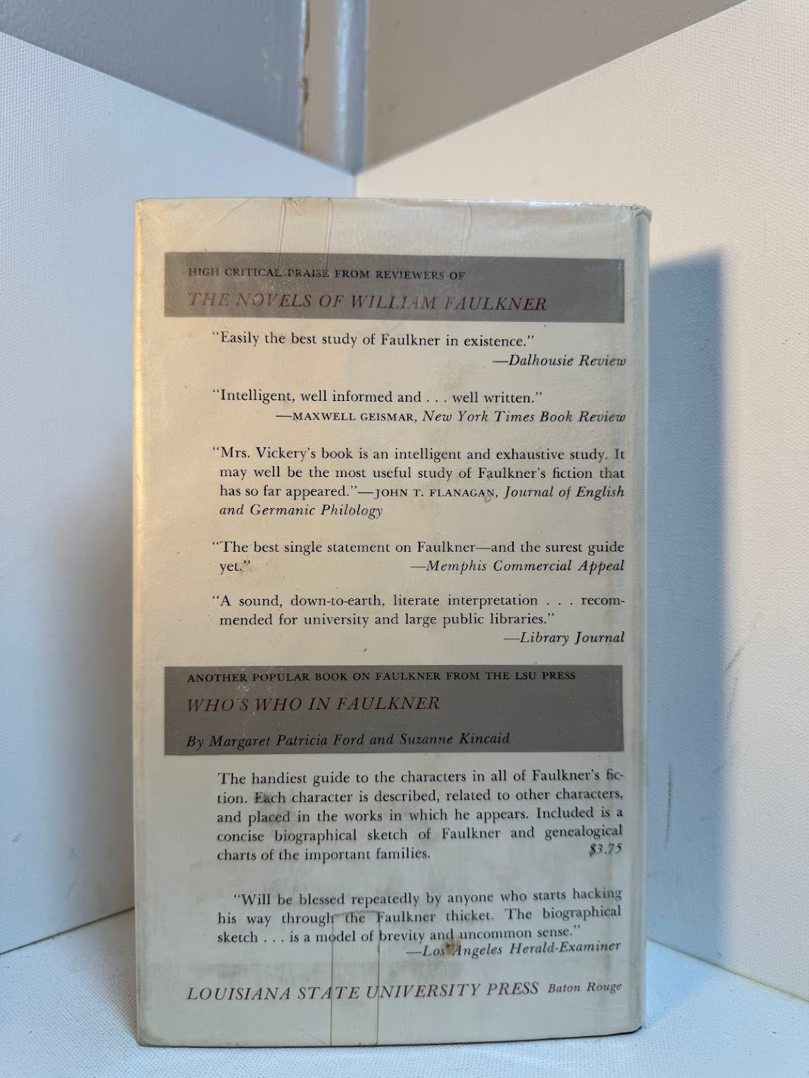 The Novels of William Faulkner - A Critical Interpretation by Olga W. Vickery