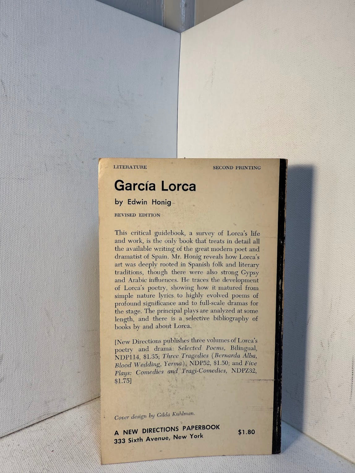 Garcia Lorca by Edwin Honig