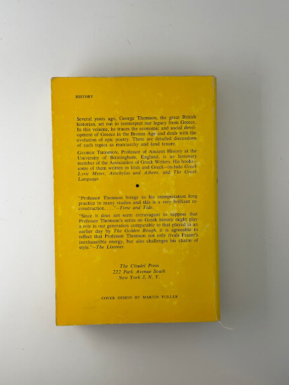 Studies in Ancient Greek Society - The Prehistoric Aegean by George Thomson