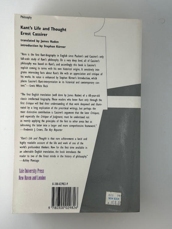 Kant's Life and Thought by Ernst Cassirer