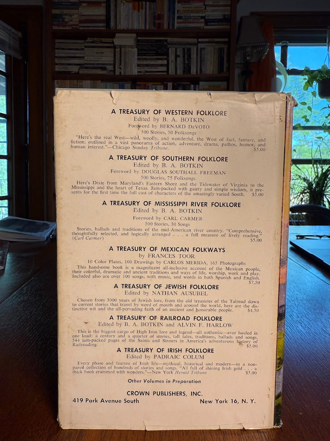 A Treasury of American Folklore edited by B.A. Botkin