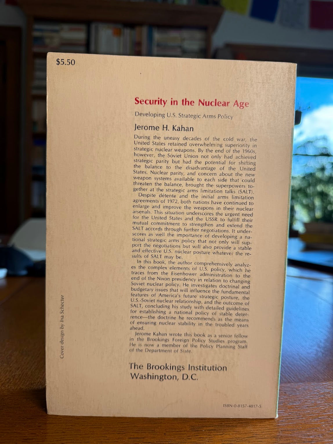 Security in the Nuclear Age by Jerome Kahan