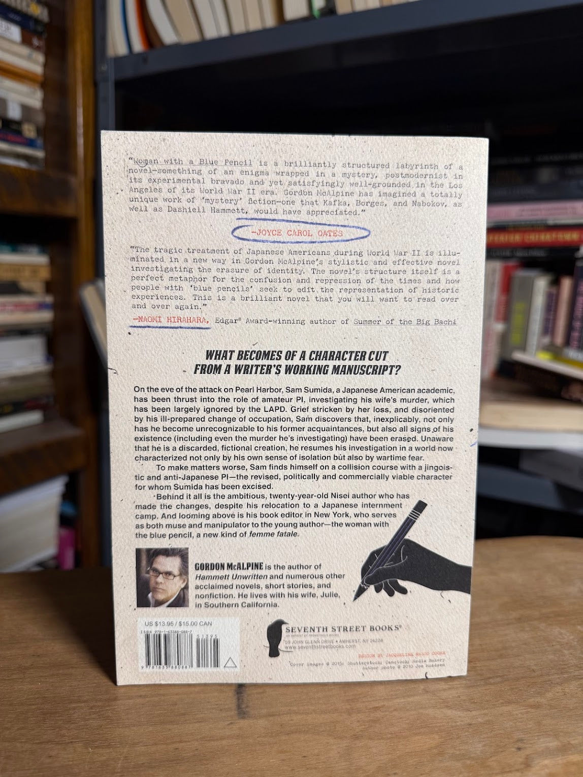 Woman with a Blue Pencil by Gordon McAlpine