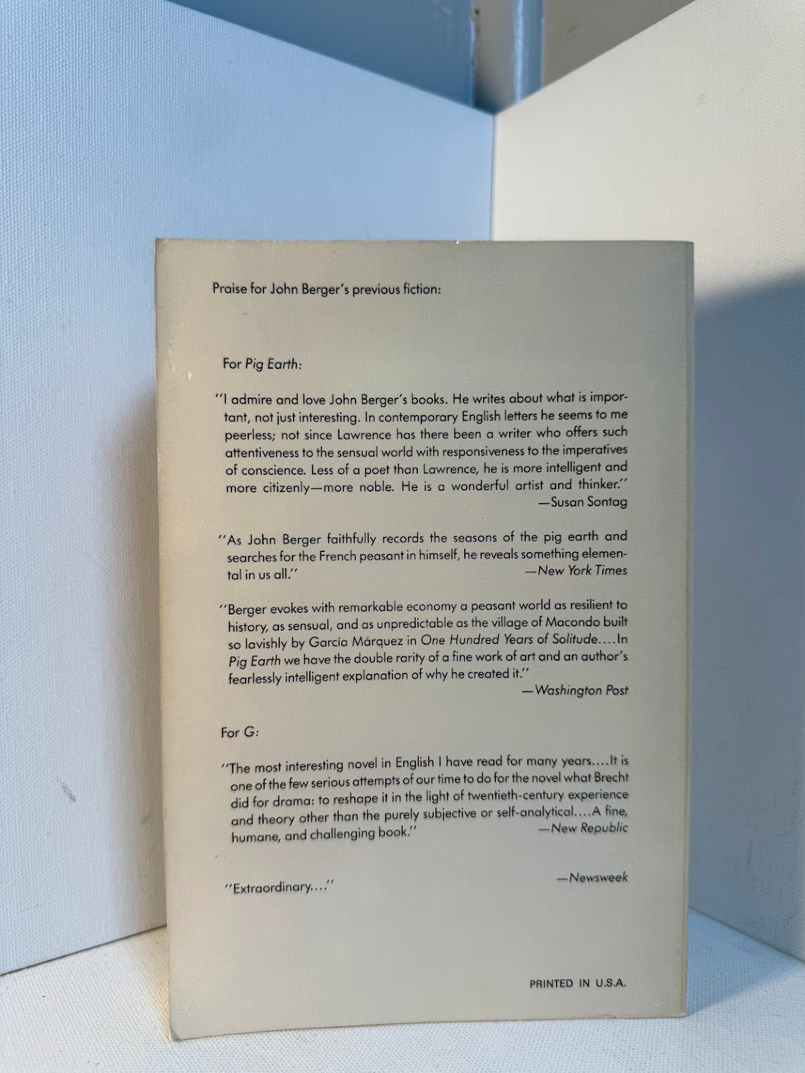 Once in Europa by John Berger