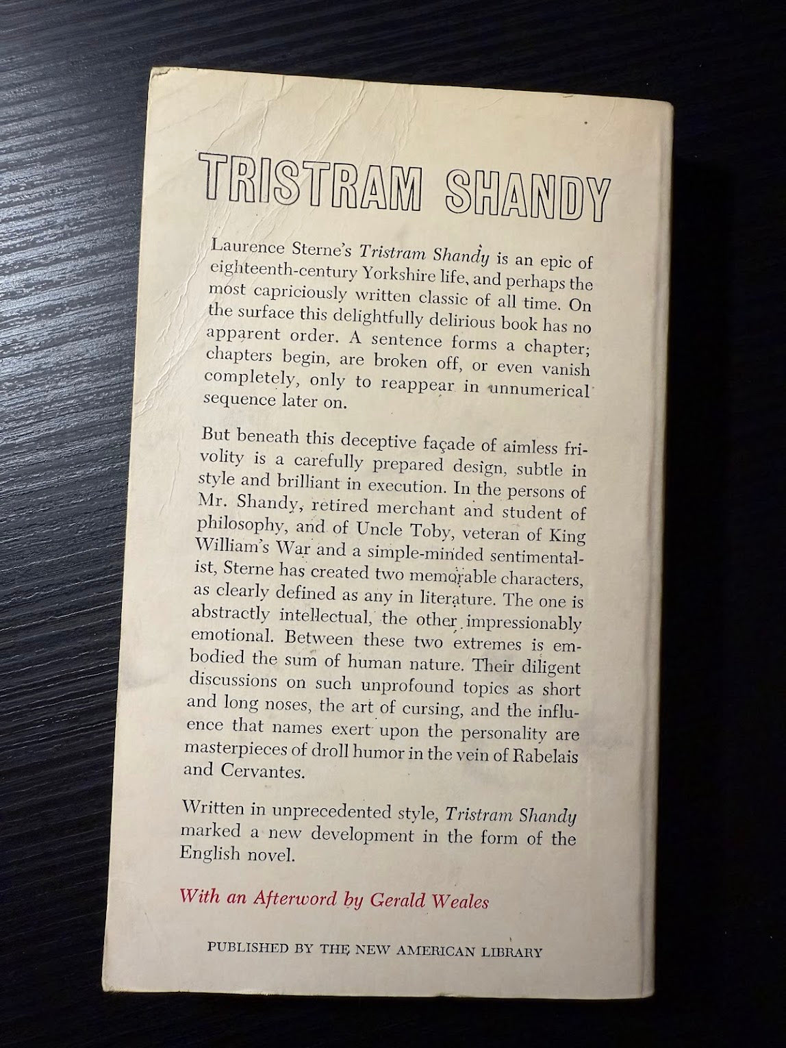 Tristram Shandy by Laurence Sterne