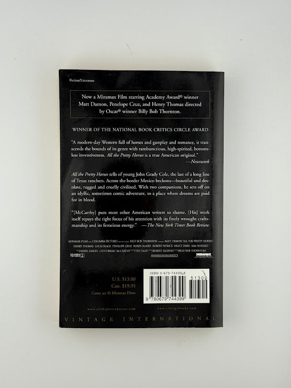 All The Pretty Horses by Cormac McCarthy