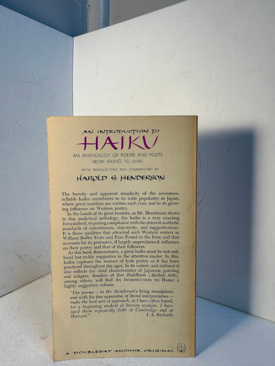 An Introduction to Haiku translations by Harold G. Henderson