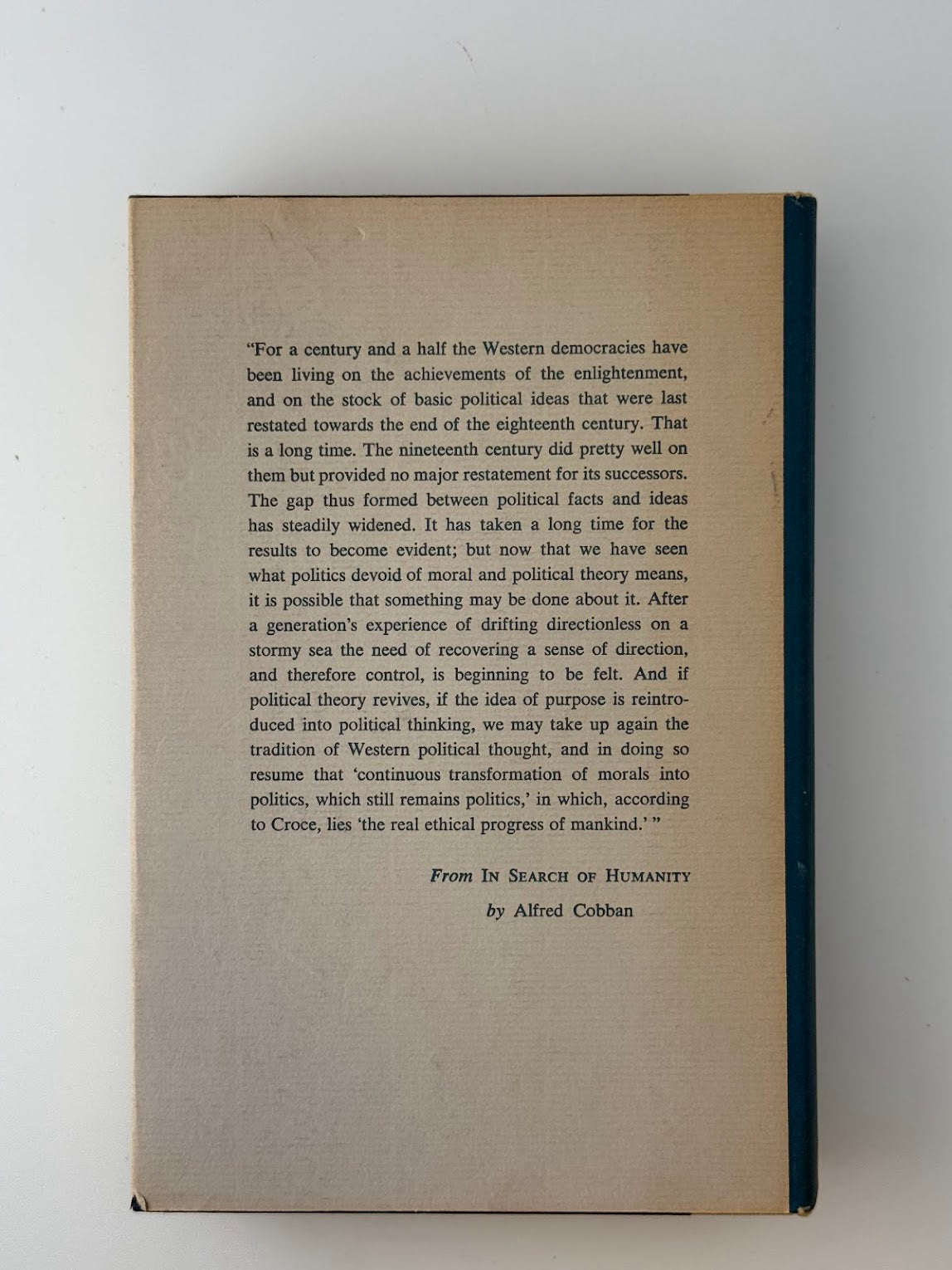 In Search of Humanity by Alfred Cobban